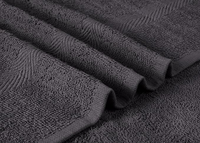 100% Cotton 6 Pack Bath Towel Set, Quick Dry, Super Absorbent, Light Weight, Soft, (27 x 54 Pack of 6) Beige, White, Grey, Sky Blue, SAGE Green, Navy